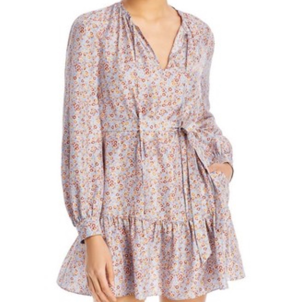 Rebecca Taylor Violet Fleur Silk Mini Dress